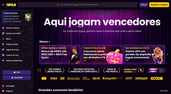 iWild – página inicial