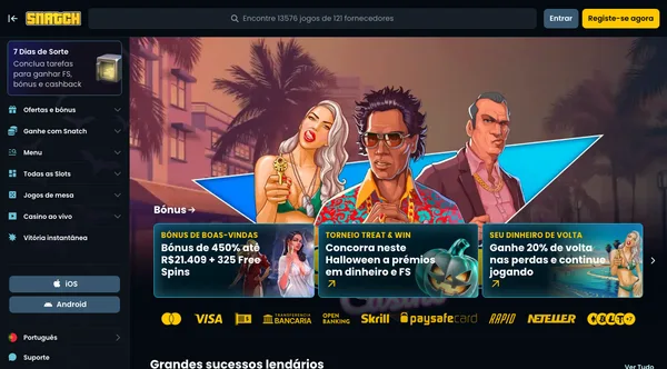 Snatchcasino – página inicial